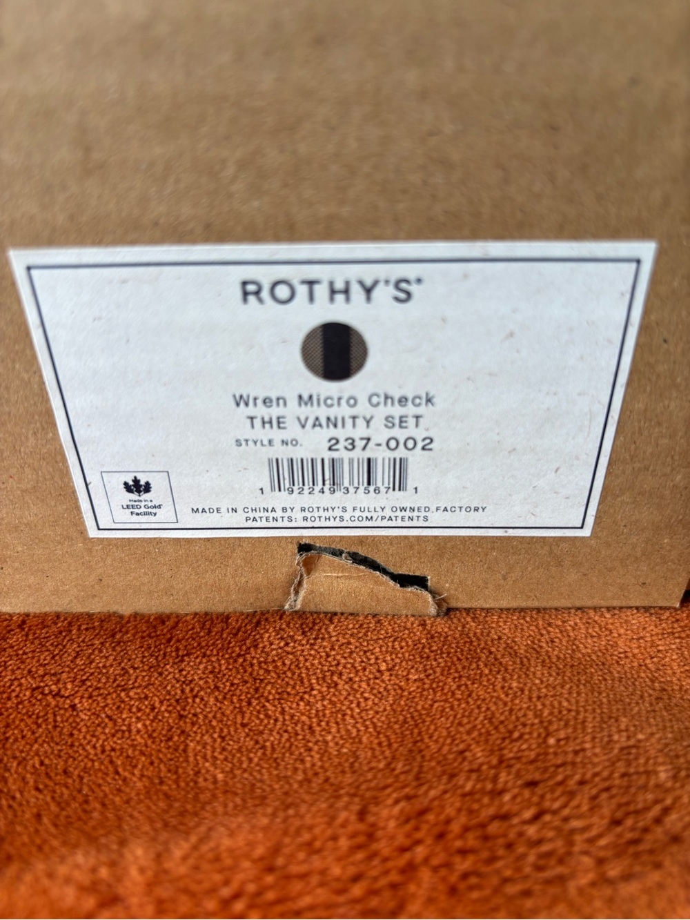 Rothy's Black and Tan Check Mini Toiletry Pouches with Blue Accents - Picture 8 of 8
